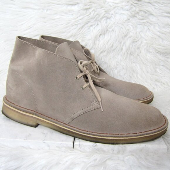 Clark’s Men’s Desert Suede Lace-Up Boots, Beige, Men's Size 12 M EUC - Picture 2 of 8